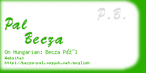 pal becza business card